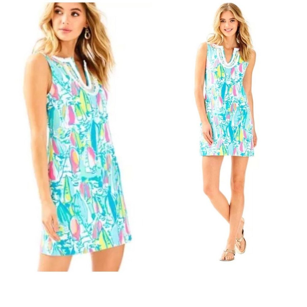 Lilly Pulitzer Harper Shift Dress Multi Beach And Bae